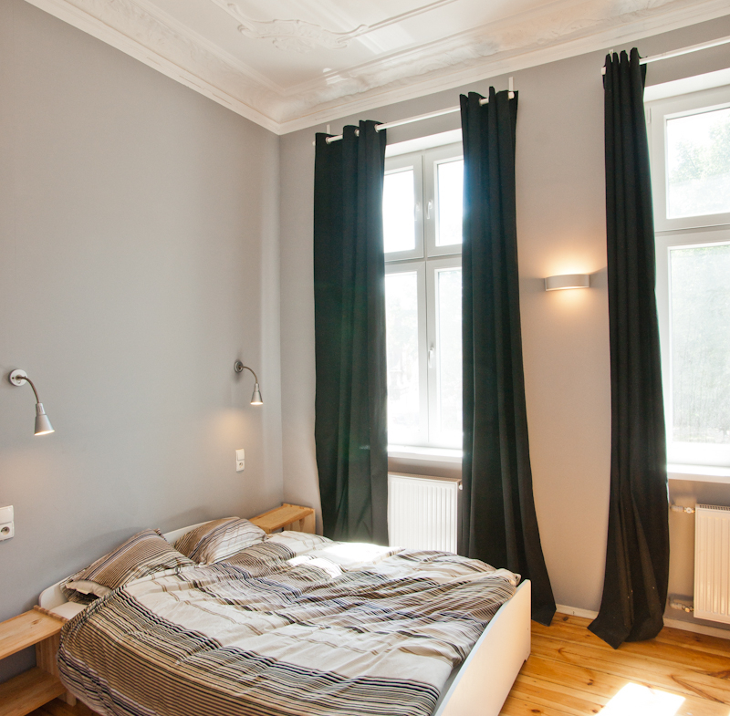 bedroom with large windows