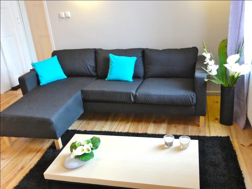 sofa and wooden table