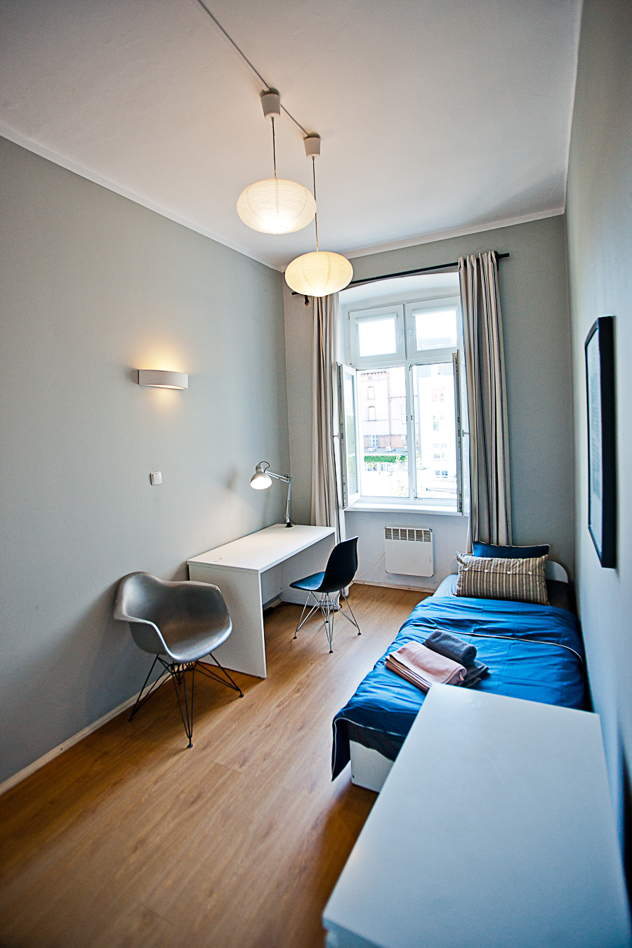 well designed room of residence located in the center of Wroclaw