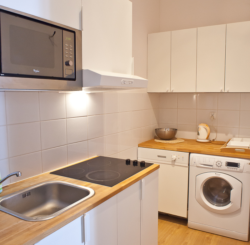 shared kitchen of residence located in the center of Wroclaw